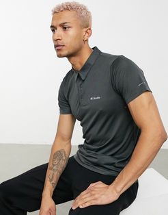 Triple Canyon Tech polo top in dark gray-Black