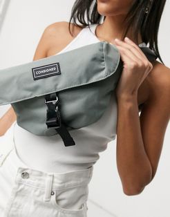clip front fanny pack in gray-Grey