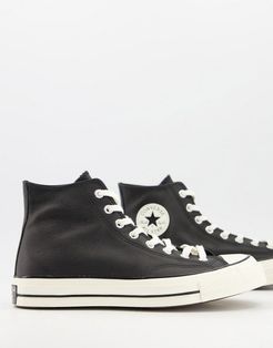 Chuck 70 Hi leather sneakers in black