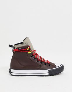 Chuck Taylor All Star All Terrain waterproof leather sneaker boots in brown