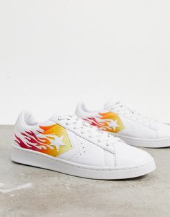 Pro leather flame in white