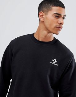 star chevron sweatshirt with embroidered logo in black