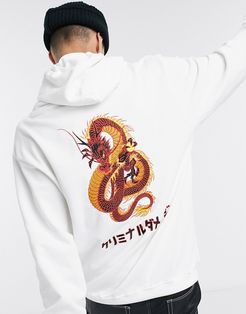 dragon hoodie in white