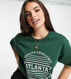 relaxed T-Shirt With Atlanta Print-Green