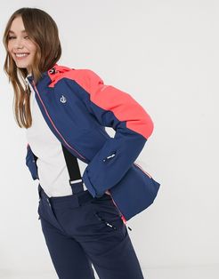 Radiate jacket in dark denim & neon pink-Multi