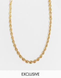 Exclusive chunky twisted necklace in gold
