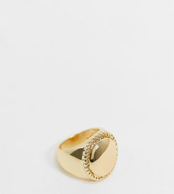 Exclusive circle signet ring in gold