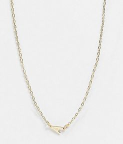 Exclusive initial necklace in gold 'A'