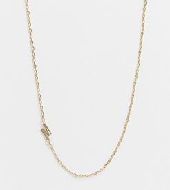 Exclusive initial necklace in gold 'M'