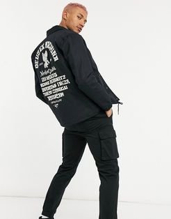 devil coach jacket in black