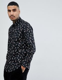 S-Dinosaur all over print shirt-Black