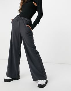 Bell pants in charcoal-Black