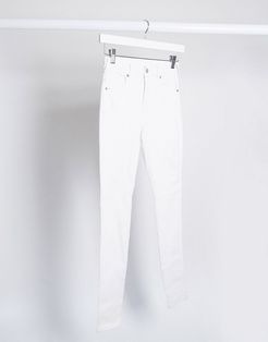 Lexy mid rise super skinny jeans-White