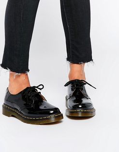 1461 classic flat shoes in black patent