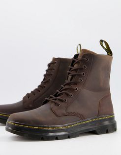 8 eye coombs leather boots brown