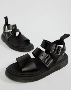 Gryphon strap sandals in black