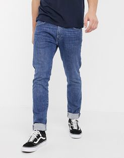 ED85 skinny fit jeans in washed blue denim