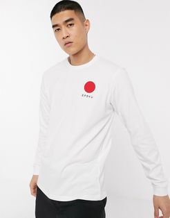 Japanese Sun long sleeve t-shirt in white