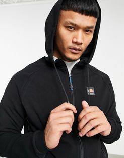 Blakoni logo taping zip hoodie in black