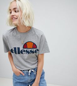 boyfriend t-shirt with chest logo-Gray