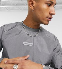 crew sweatshirt in high shine gray exclusive to ASOS-Grey