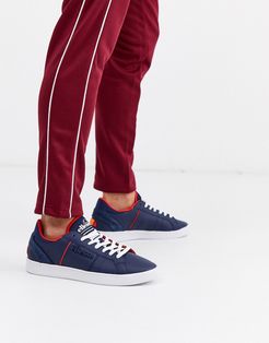 LS-80 leather trainer in navy