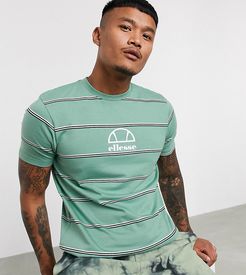 Travisa striped t-shirt in green exclusive at ASOS