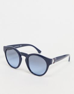 round sunglasses in blue-Blues