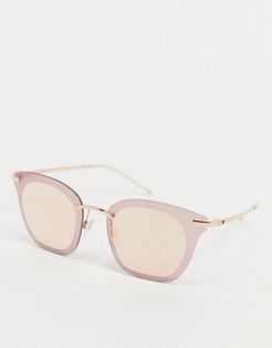 square sunglasses in lilac purple