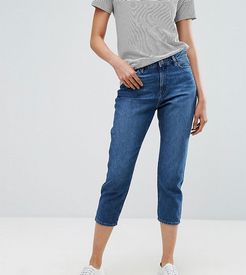 Cropped Mom Jeans-Blues