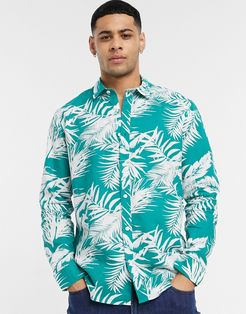 palm leaf shirt in green