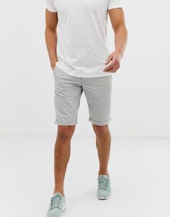slim fit chino short in gray