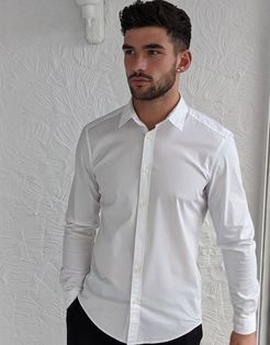 stretch shirt in white