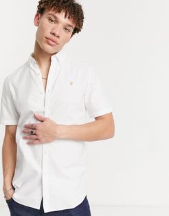 Brewer organic short sleeve shirt in white