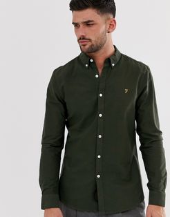 Brewer slim fit oxford shirt in green