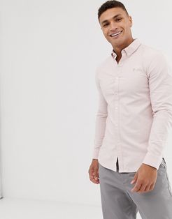 Brewer slim fit oxford shirt in pink