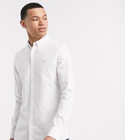 Brewer slim fit oxford shirt in white