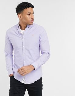 Brewer slim fit shirt in lilac-Purple