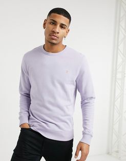 crew neck sweatshirt in lilac-Purple