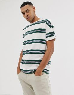 Elkin over sized stripe t-shirt in white