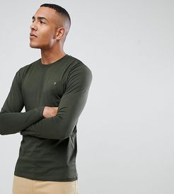 Farris slim fit long sleeve t-shirt with stretch in green Exclusive at ASOS