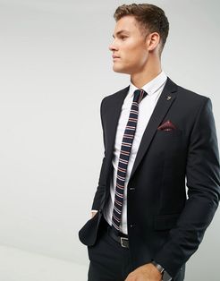 Farah Skinny Suit Jacket In Black