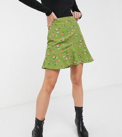 flippy skirt in ditsy floral-Green