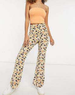 relaxed wide leg pants in floral - part of a set-Multi
