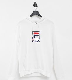 large box logo hoodie in white exclusive to ASOS