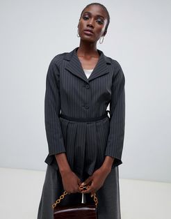 Cardington pinstripe tailored blazer-Black