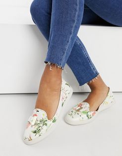 mia loafers in floral print-Multi
