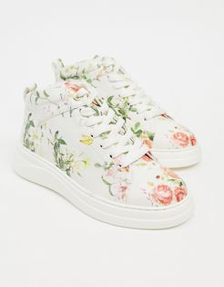 pippa high top sneakers in floral-Multi