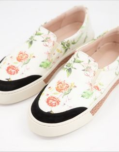 vita slip on sneakers in floral-Multi