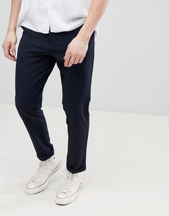 Smart Textured Pants In Navy